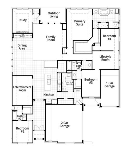 2D floor plan layout for the 283 Plan by Highland Homes in Hallie's Cove, Schertz, TX (Image 5). 2D floor plan layout for the 283 Plan by Highland Homes in Hallie's Cove, Schertz, TX (Image 5).
