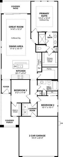 2D floor plan layout of this home in Heath Golf & Yacht Villas, Heath, TX (Image 3). 2D floor plan layout of this home in Heath Golf & Yacht Villas, Heath, TX (Image 3).