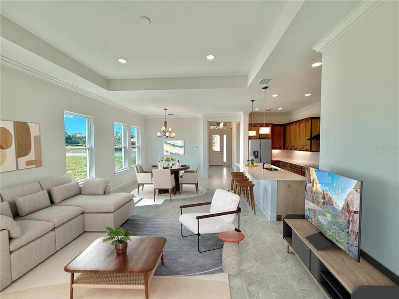 Furnished interior view inside a new home in Veranda Bay, Flagler Beach (Image 45).