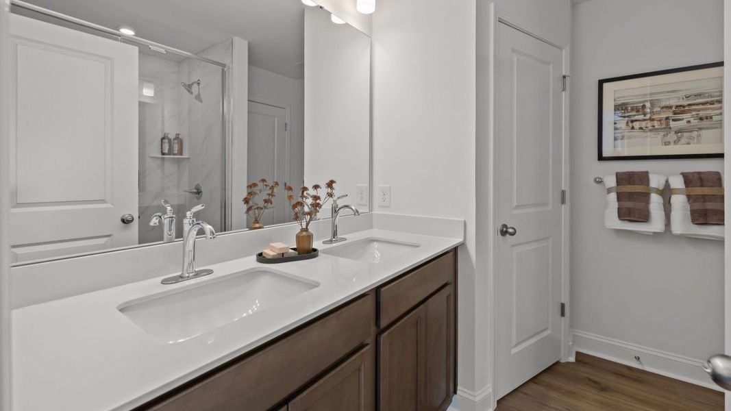 The Litchfield Plan by DBR Homes at Bell Glen in Charlotte, NC- Bathroom