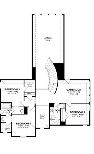 2D floor plan layout of this home in COLTON, Montgomery, TX (Image 4).
