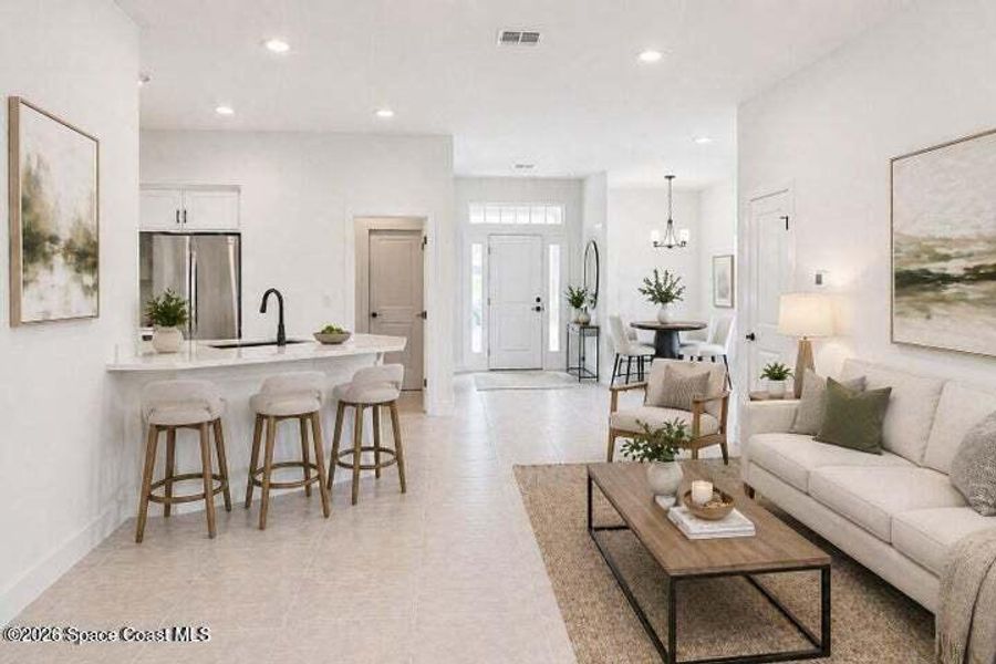 Furnished interior view inside a new home in St. John's Preserve, Palm Bay (Image 5). Furnished interior view inside a new home in St. John's Preserve, Palm Bay (Image 5).