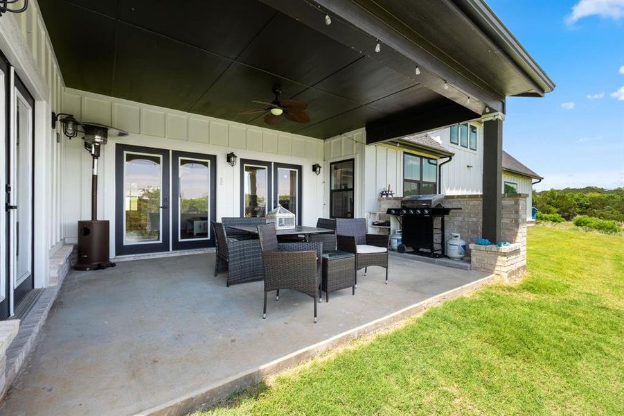 Exterior details and patio area of a home in , Bluff Dale (Image 21).