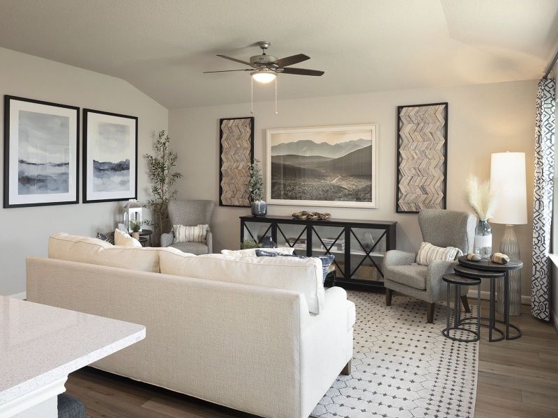 Furnished interior view inside a new home in Remington Ranch, San Antonio (Image 6).