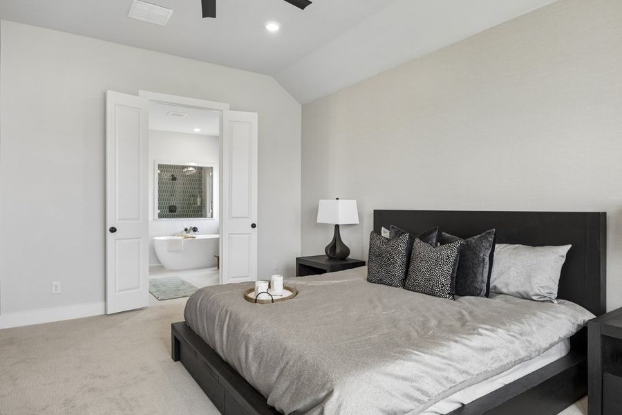 Representative furnished interior of a home built from the The Milan by Lillian Custom Homes in Polo Ridge, Forney (Image 20).