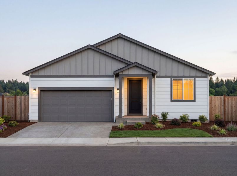 Representative exterior photo of a completed home built from the Highgate by Pulte Homes in Murata Farms, Fort Lupton, CO (Image 1). Representative exterior photo of a completed home built from the Highgate by Pulte Homes in Murata Farms, Fort Lupton, CO (Image 1).