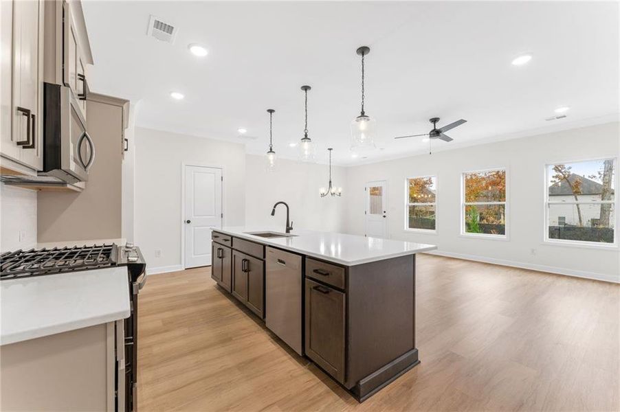 Furnished interior view inside a new home in Cherokee Township, Acworth (Image 6).