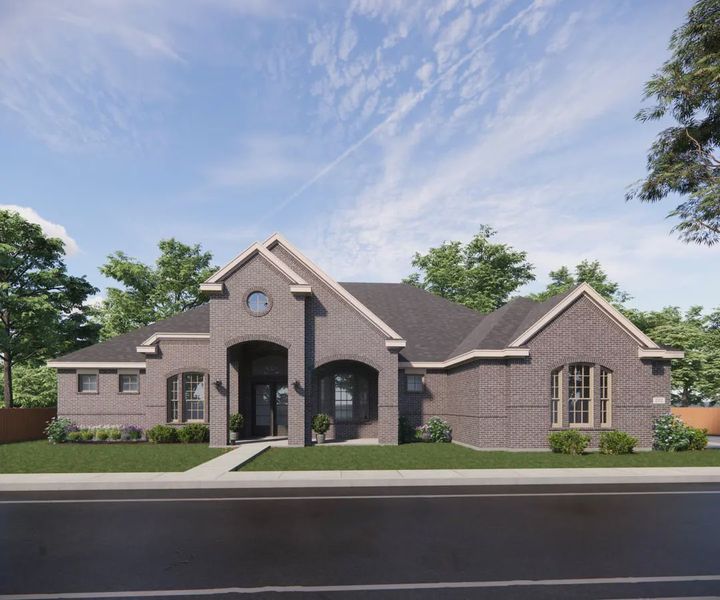 Representative exterior photo of a completed home built from the Catania by Chesmar Homes in Lakeway Estates, Waxahachie, TX (Image 15). Representative exterior photo of a completed home built from the Catania by Chesmar Homes in Lakeway Estates, Waxahachie, TX (Image 15).