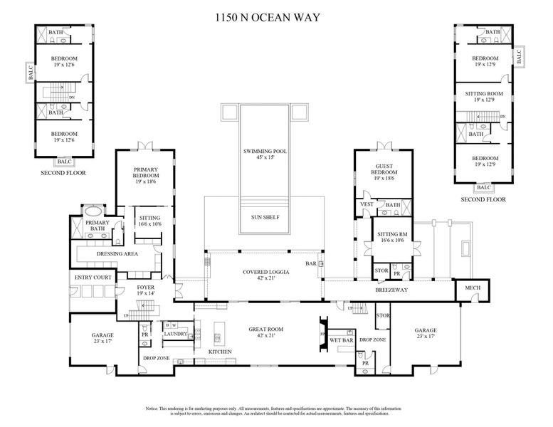 2D floor plan layout of this home in , Palm Beach, FL (Image 2).