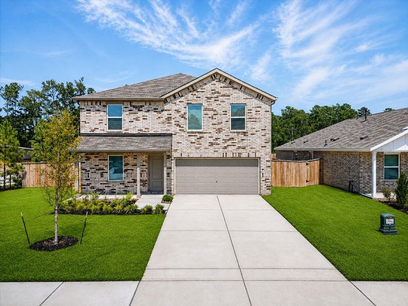Welcome home! This beautiful 2025-built home offers an inviting first impression with great curb appeal and a spacious corner-lot setting. Grass has been virtually enhanced.