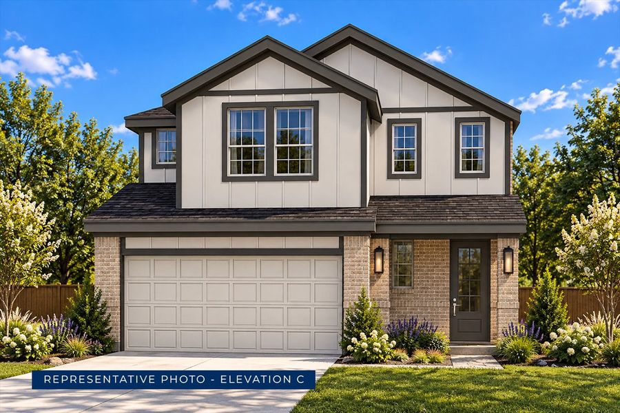 Representative exterior photo of a completed home built from the Jackson F by First Texas Homes in Oaklawn, Van Alstyne, TX (Image 10).