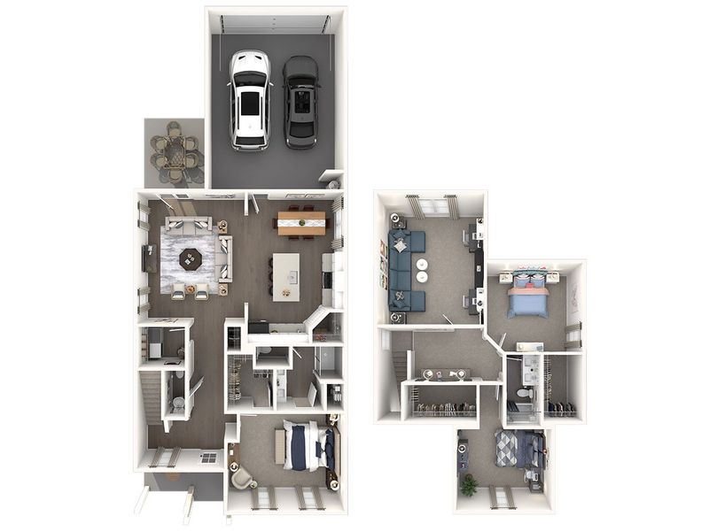 2D floor plan layout for the Morgan by Meritage Homes in Hyde's Landing, Nashville, TN (Image 3). 2D floor plan layout for the Morgan by Meritage Homes in Hyde's Landing, Nashville, TN (Image 3).