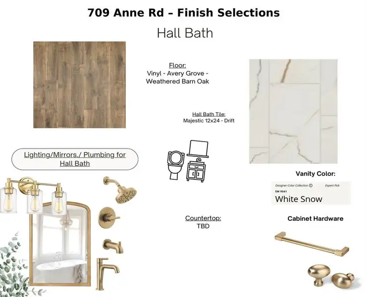 Sample of building materials used in homes in Lincoln Pointe, Van Alstyne (Image 5).