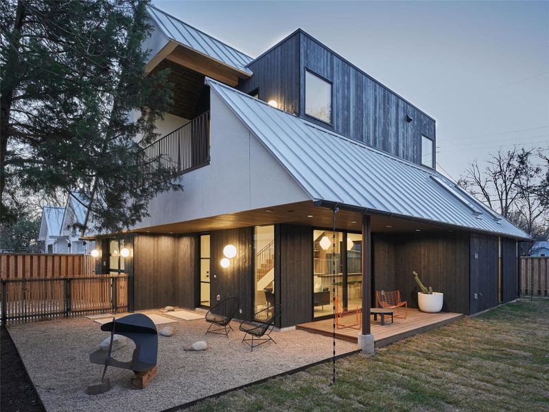 Exterior details and patio area of a home in , Austin (Image 28).