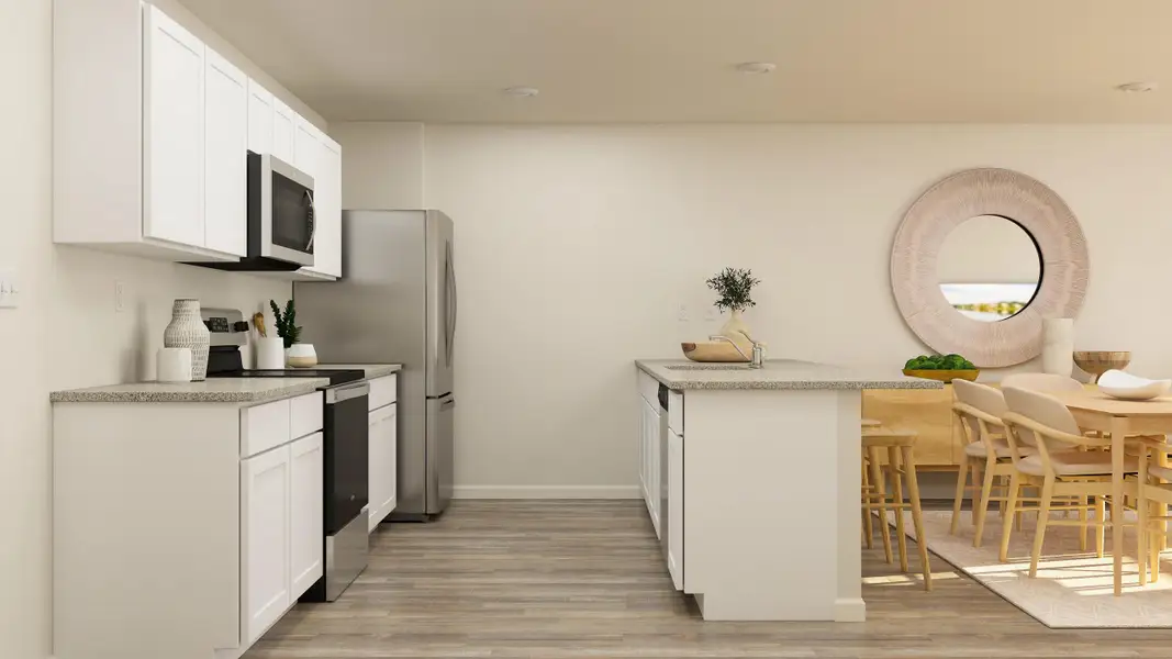 A kitchen with white cabinets. A kitchen with white cabinets.