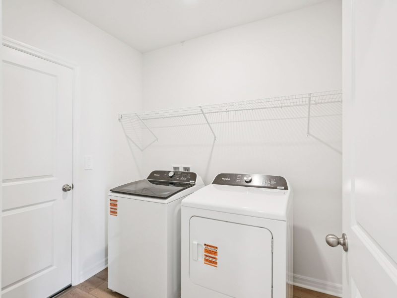 The Bluebell Floorplan Laundry Room at 236 Lazy Shore Dr.