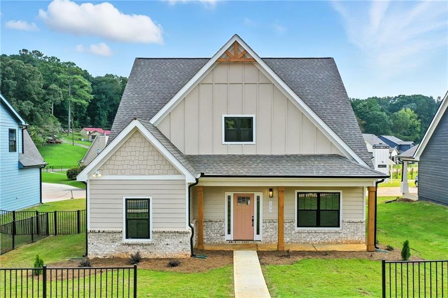 Front exterior of a new home in , Cartersville, GA, highlighting curb appeal (Image 17). Front exterior of a new home in , Cartersville, GA, highlighting curb appeal (Image 17).
