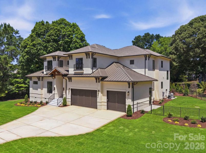 Front exterior of a new home in , Cornelius, NC, highlighting curb appeal (Image 24).