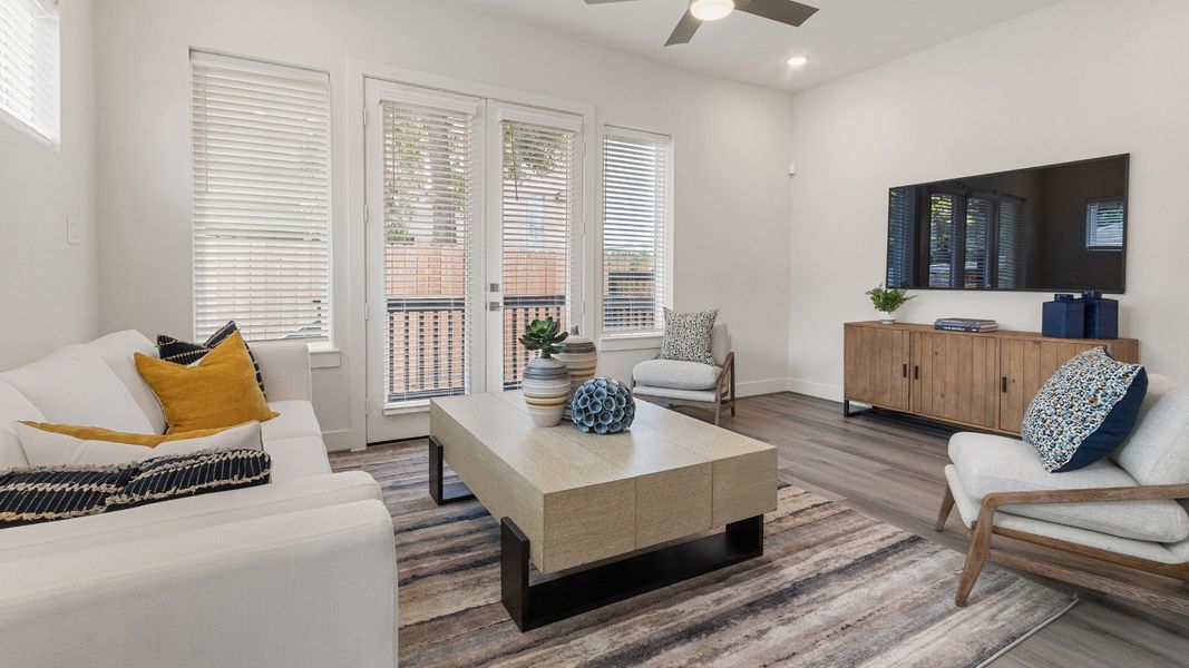 Furnished interior view inside a new home in Shady Acres, Houston (Image 10).
