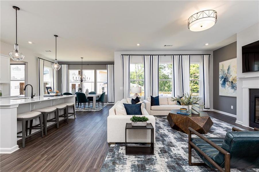 Furnished interior view inside a new home in Madison at Buice Lake, Acworth (Image 8).