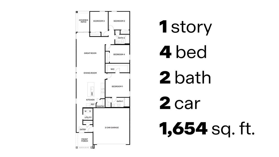 2D floor plan layout for the Brooke by D.R. Horton in Coronet at Gladden Farms, Marana, AZ (Image 5). 2D floor plan layout for the Brooke by D.R. Horton in Coronet at Gladden Farms, Marana, AZ (Image 5).