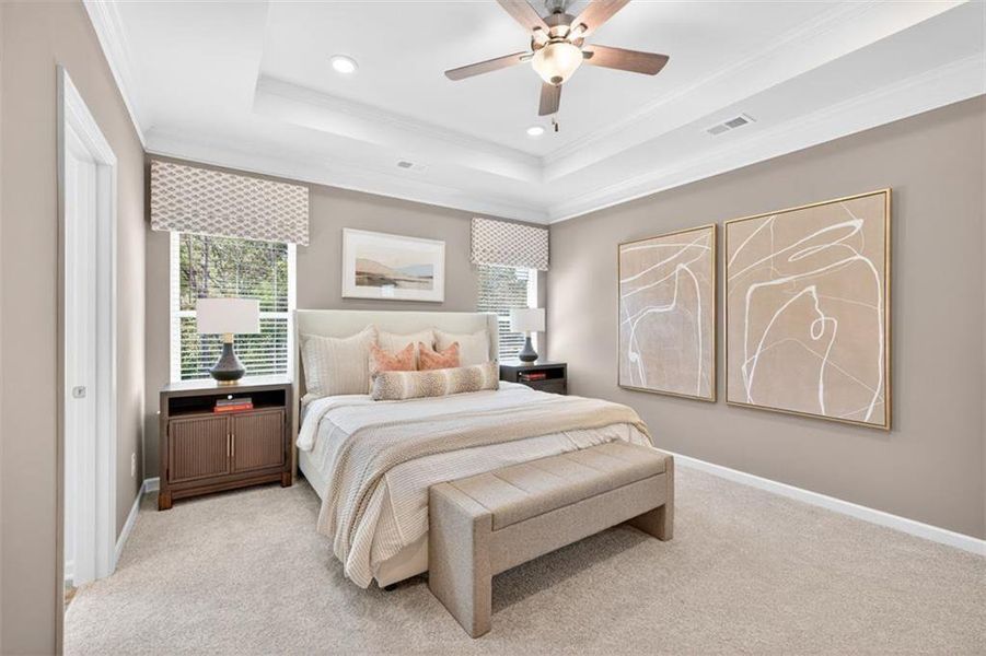 Furnished interior view inside a new home in Summerfield Place, Carrollton (Image 32). Furnished interior view inside a new home in Summerfield Place, Carrollton (Image 32).