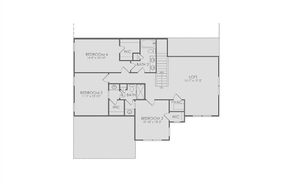 2D floor plan layout of this home in Silverwood, Cumming, GA (Image 3).