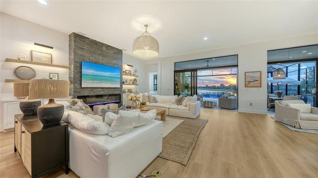 Furnished interior view inside a new home in , Sarasota (Image 41).
