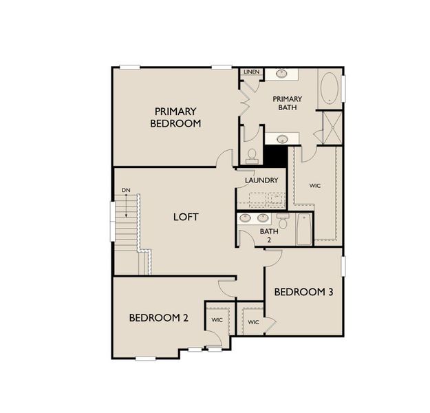2D floor plan layout for the Camden by Ashton Woods in The Point, Rolesville, NC (Image 4).