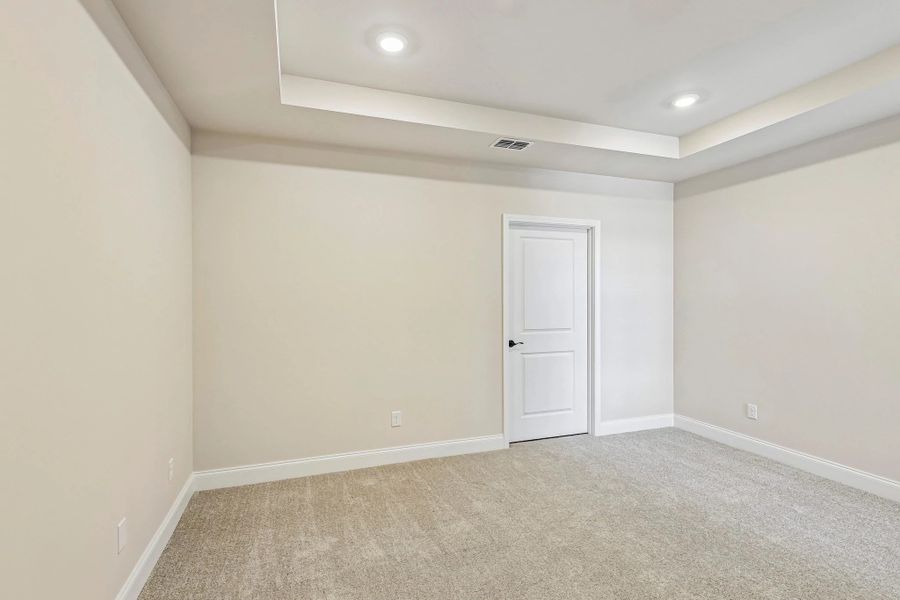 Primary Bedroom with Tray Ceiling
