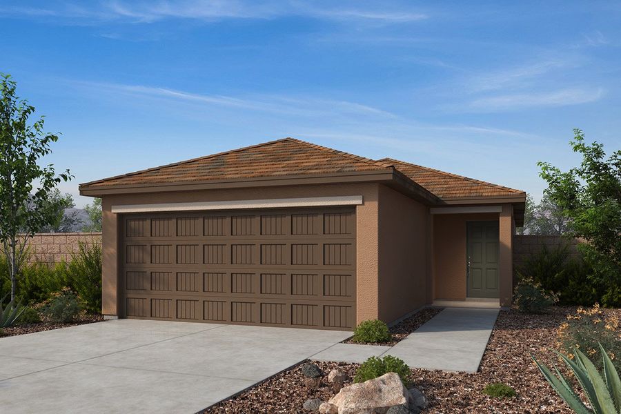 Representative exterior photo of a completed home built from the 850 by KB Home in Entrada Del Toro at Rancho Sahuarita, Sahuarita, AZ (Image 4).