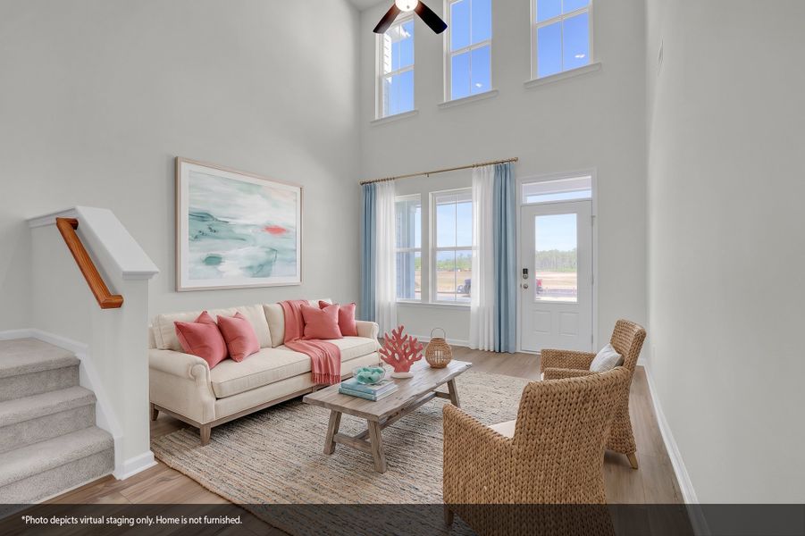 Furnished interior view inside a new home in Grand Park, Leland (Image 6). Furnished interior view inside a new home in Grand Park, Leland (Image 6).