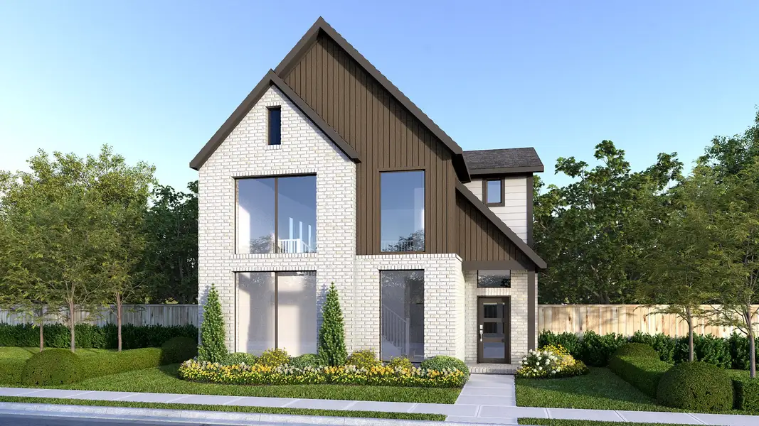 Representative exterior photo of a completed home built from the 2338W by Perry Homes in The Parks At Wilson Creek 40', Celina, TX (Image 7). Representative exterior photo of a completed home built from the 2338W by Perry Homes in The Parks At Wilson Creek 40', Celina, TX (Image 7).