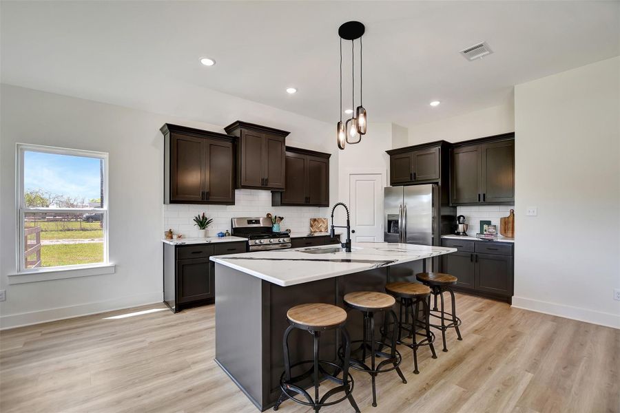 Furnished interior view inside a new home in , Iola (Image 32).