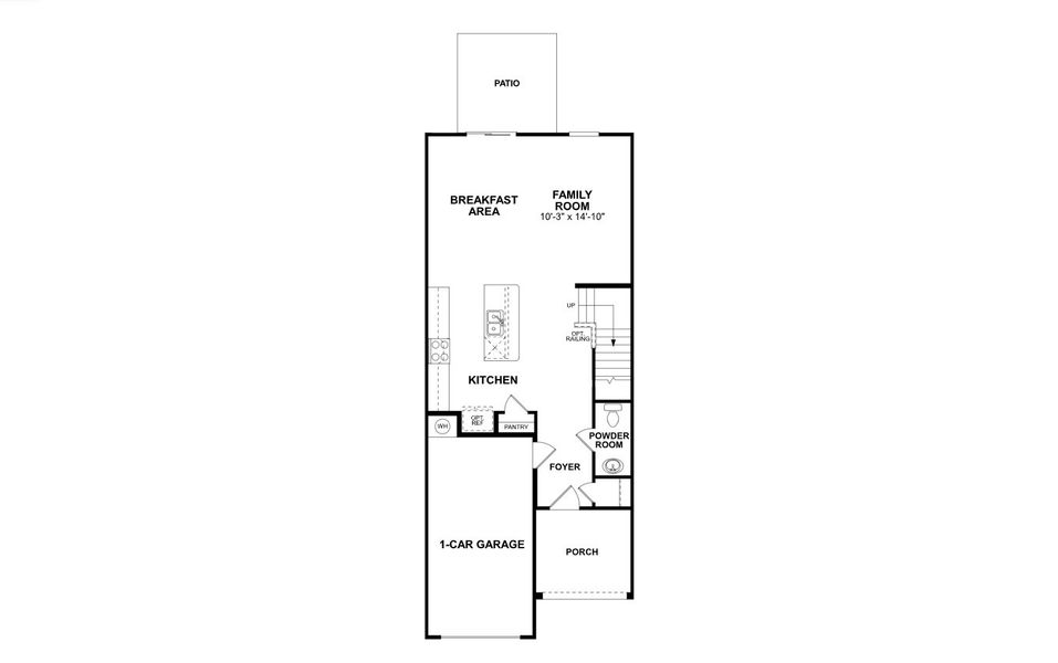 2D floor plan layout of this home in Canterbury Station, Wingate, NC (Image 3).