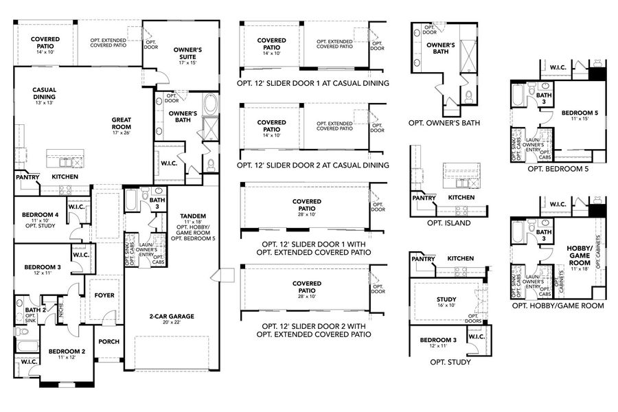 Explore luxury residential architecture with this single-family home floor plan.

Bedrooms: 4 – 5  
Bathrooms: 3