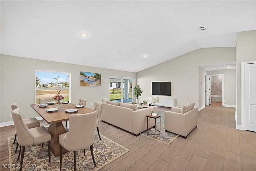 Furnished interior view inside a new home in Cape Coral, Cape Coral (Image 5). Furnished interior view inside a new home in Cape Coral, Cape Coral (Image 5).