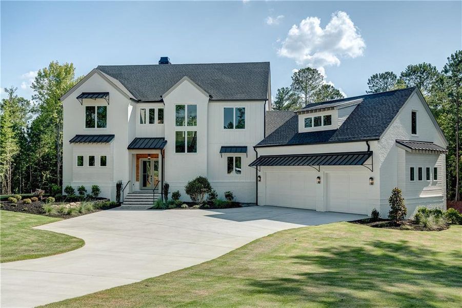 Front exterior of a new home in , Newnan, GA, highlighting curb appeal (Image 27).