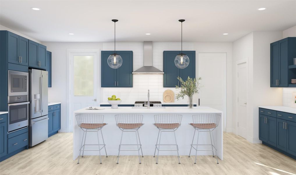 Stunning island kitchen (*Artist rendering used for illustration purposes only.)