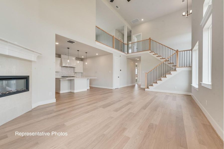 Representative unfurnished interior of a home built from the Royal Catherine IV by Grand Homes in Edgewater, Fate (Image 18).