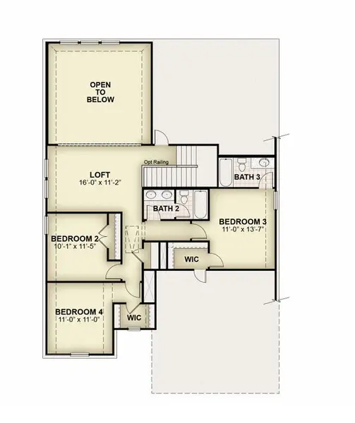 2D floor plan layout of this home in Wildflower Ranch, Fort Worth, TX (Image 4). 2D floor plan layout of this home in Wildflower Ranch, Fort Worth, TX (Image 4).