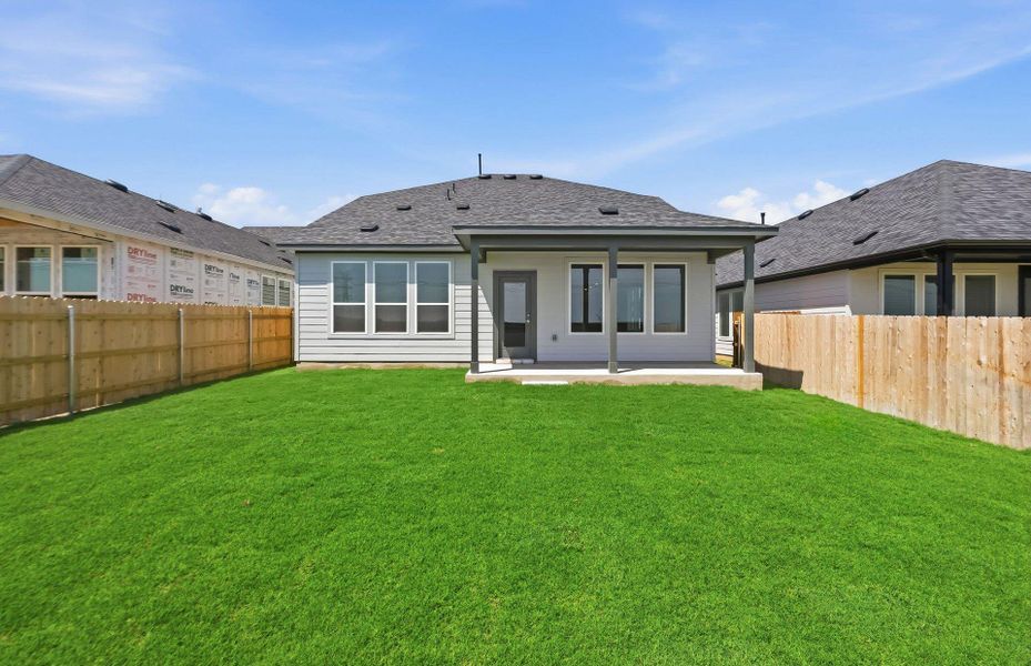 Exterior details and patio area of a home in Kuempel Farms, Pflugerville (Image 23).