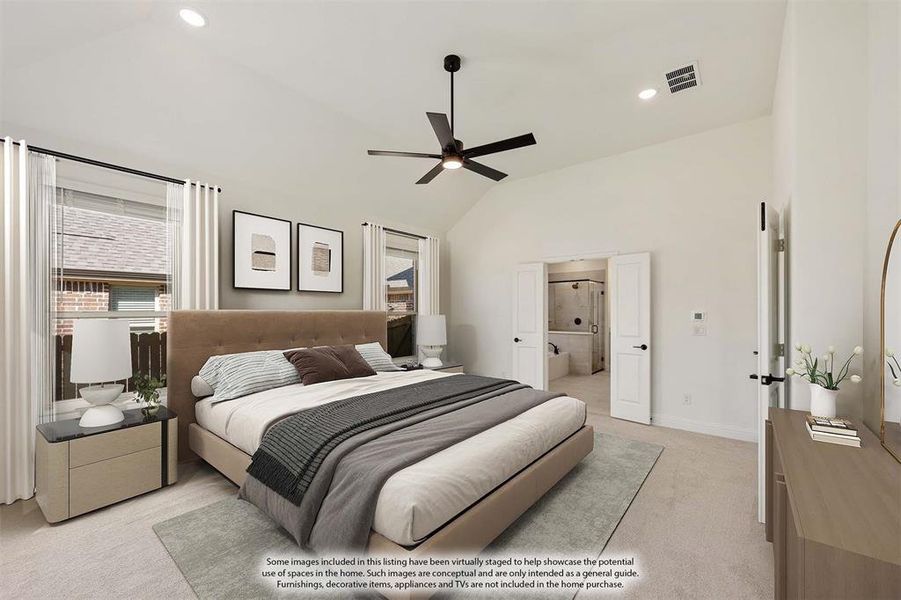 Furnished interior view inside a new home in Meadow Vista 60-65, Anna (Image 8). Furnished interior view inside a new home in Meadow Vista 60-65, Anna (Image 8).