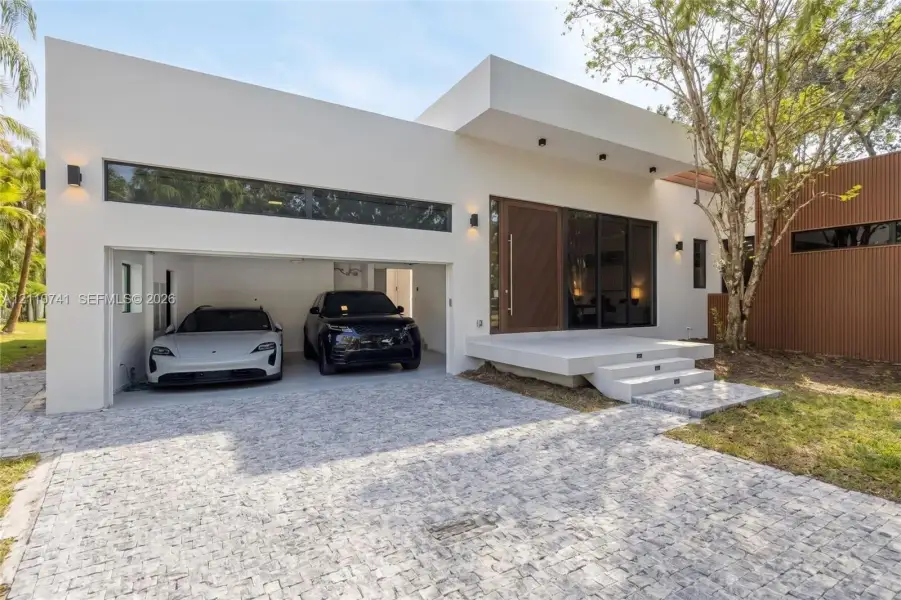 Two-car garage with space for lift Two-car garage with space for lift