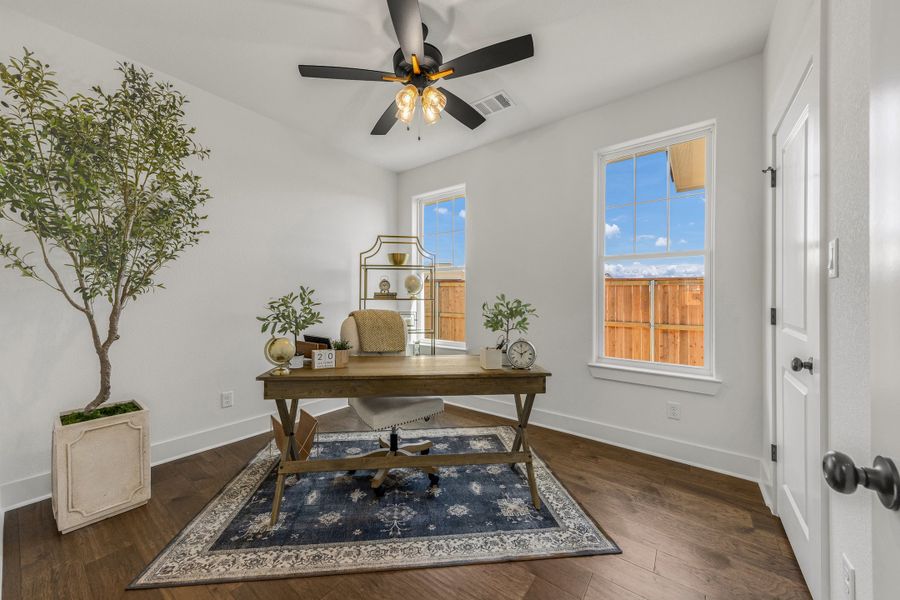 Furnished interior in a model home at Stella Ranch in Bryan (Image 7).
