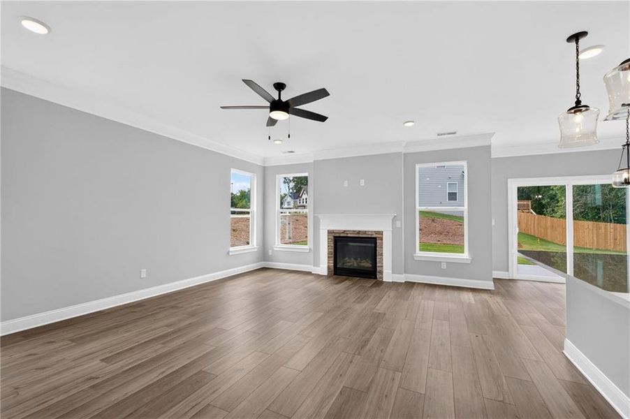 Spacious, unfurnished interior of a new home in Villas at Dawsonville, Dawsonville (Image 44). Spacious, unfurnished interior of a new home in Villas at Dawsonville, Dawsonville (Image 44).