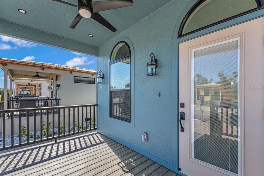 Exterior details and patio area of a home in , North Port (Image 15).