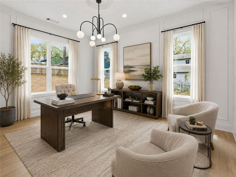 Furnished interior view inside a new home in , Marietta (Image 16).