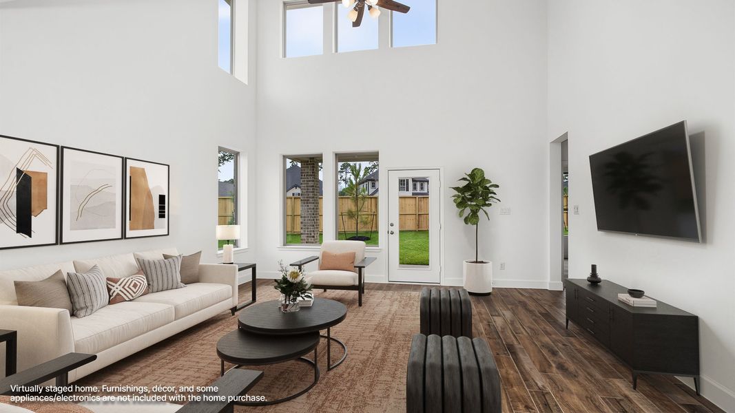 Furnished interior view inside a new home in The Woodlands Hills, Willis (Image 4).