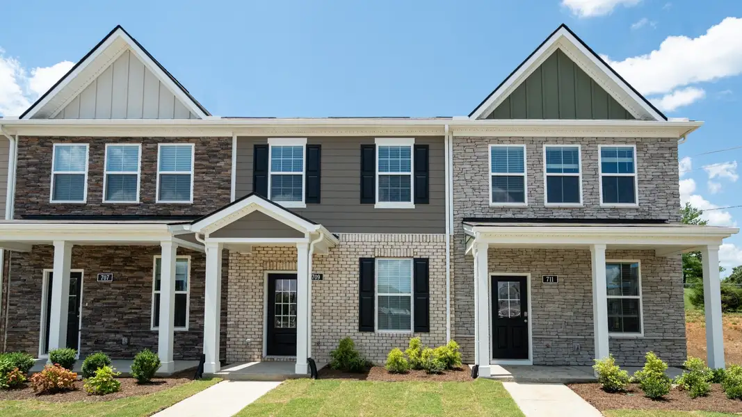 Front exterior of a new home in Campbell Place, Lebanon, TN, highlighting curb appeal (Image 23). Front exterior of a new home in Campbell Place, Lebanon, TN, highlighting curb appeal (Image 23).